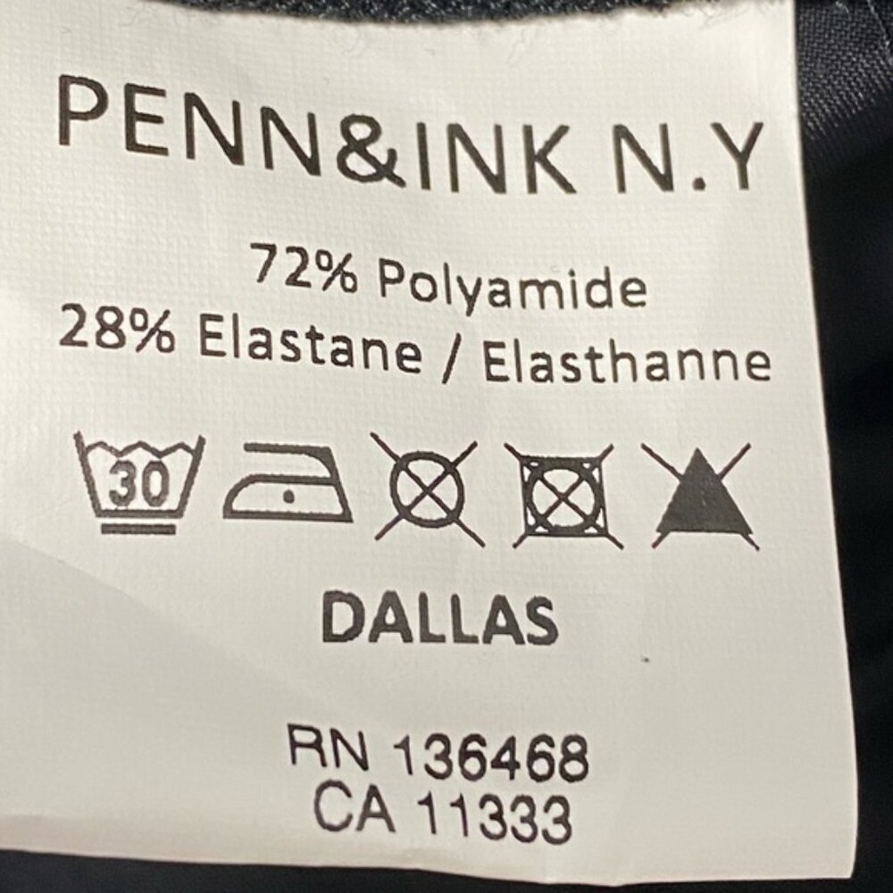 PENN&INK N.Y Dallas Elastic Black Pants — Size 38 EU (US 6–8) - Picture 11 of 11
